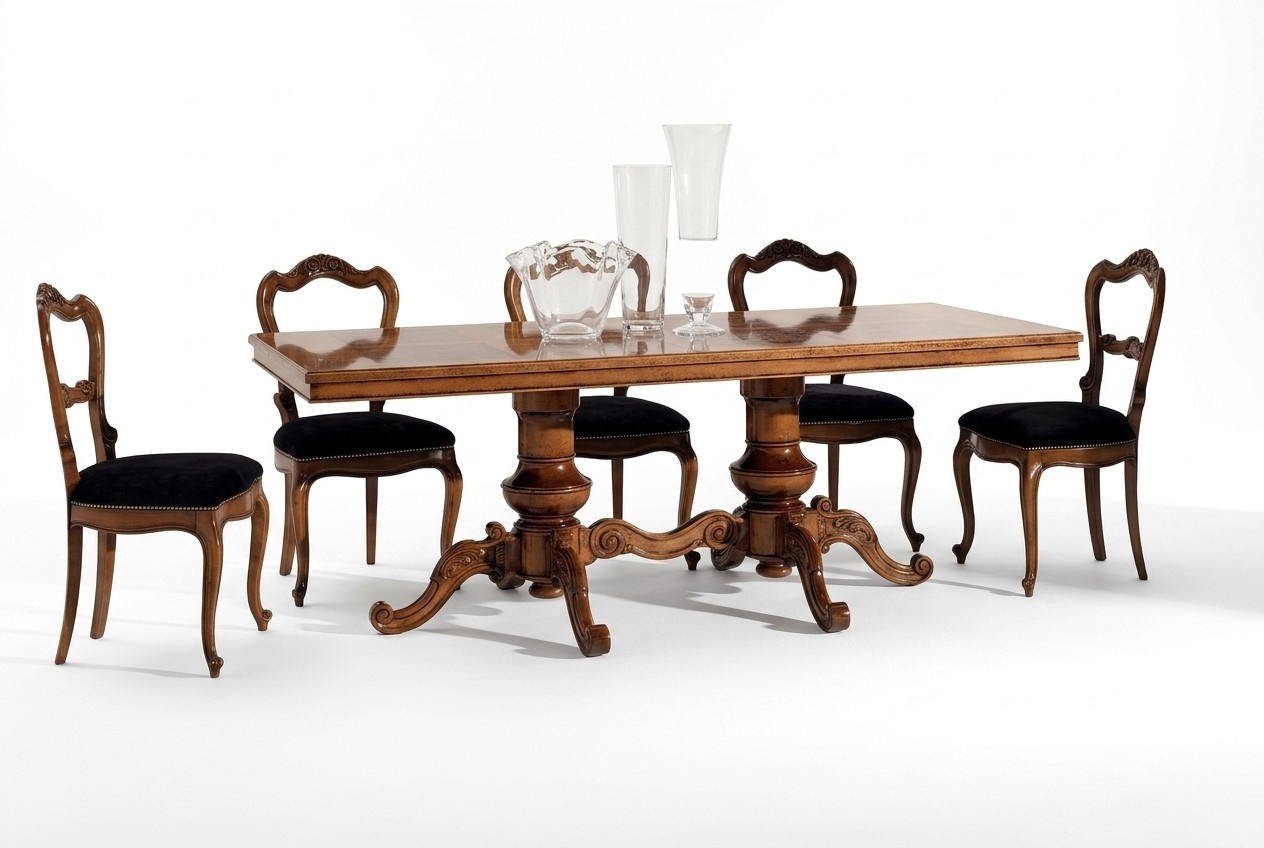 Dining Table Luxury Solid Wood Furniture from Italy Furnishing Dining Tables