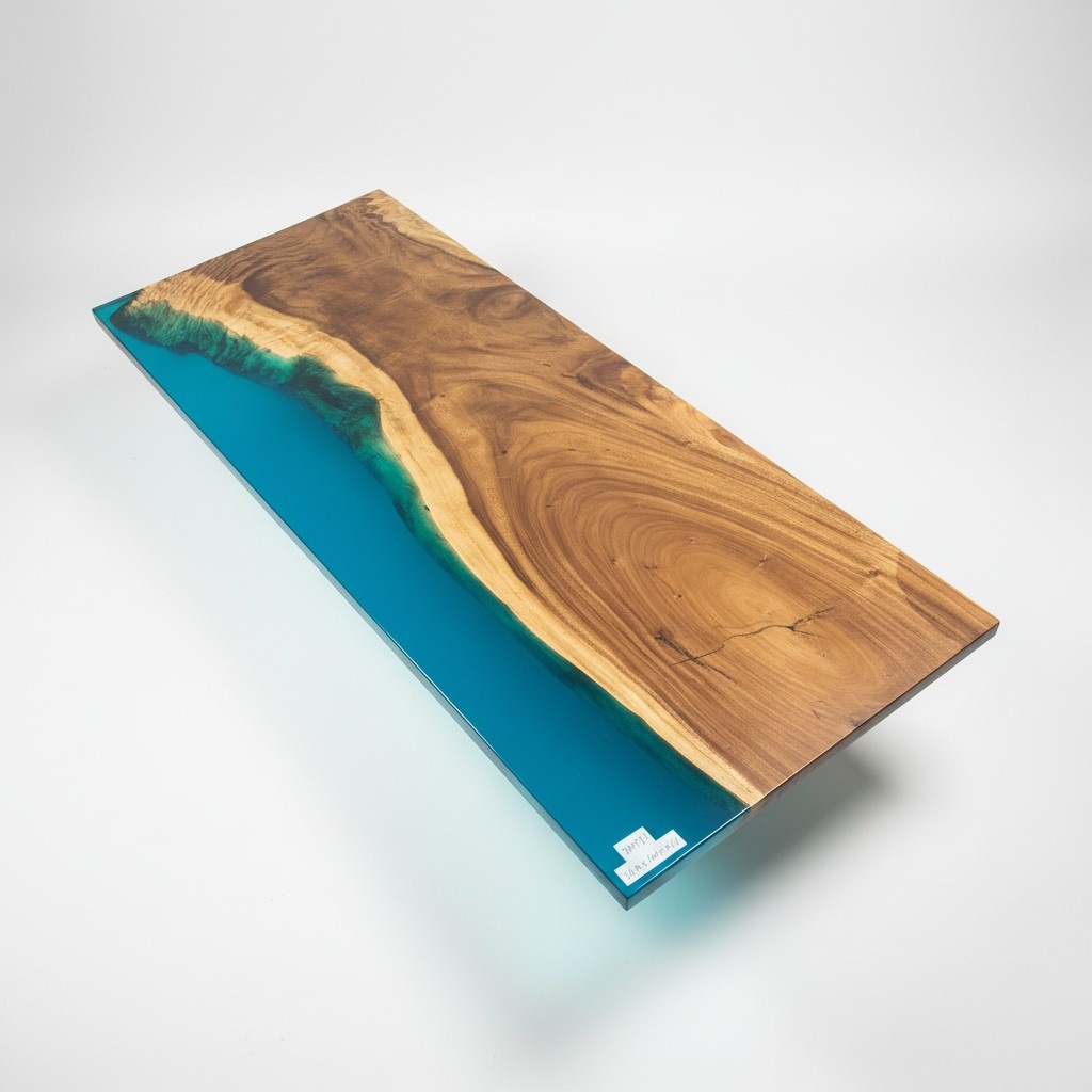 Dining Table River Table Real Wood River Table 241x100 Solid Tables Epoxy Resin