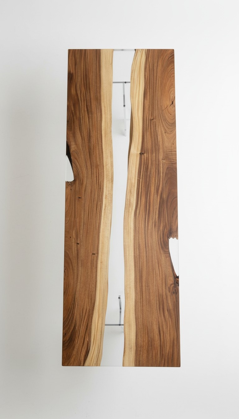 Dining Table River Table Real Wood River Table 240x90 Solid Tables Epoxy New