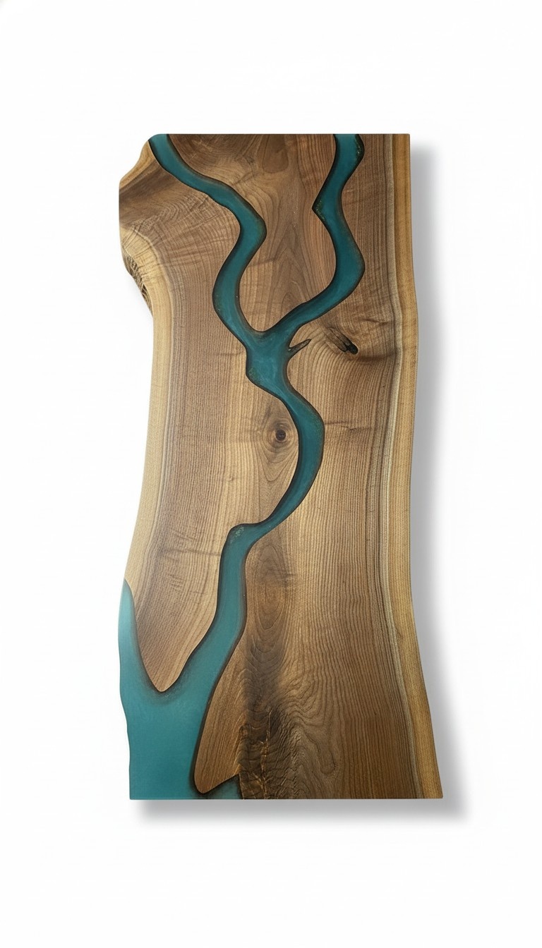 Dining Table River Table Real Wood River Table Solid Epoxy Tables 260x100 New