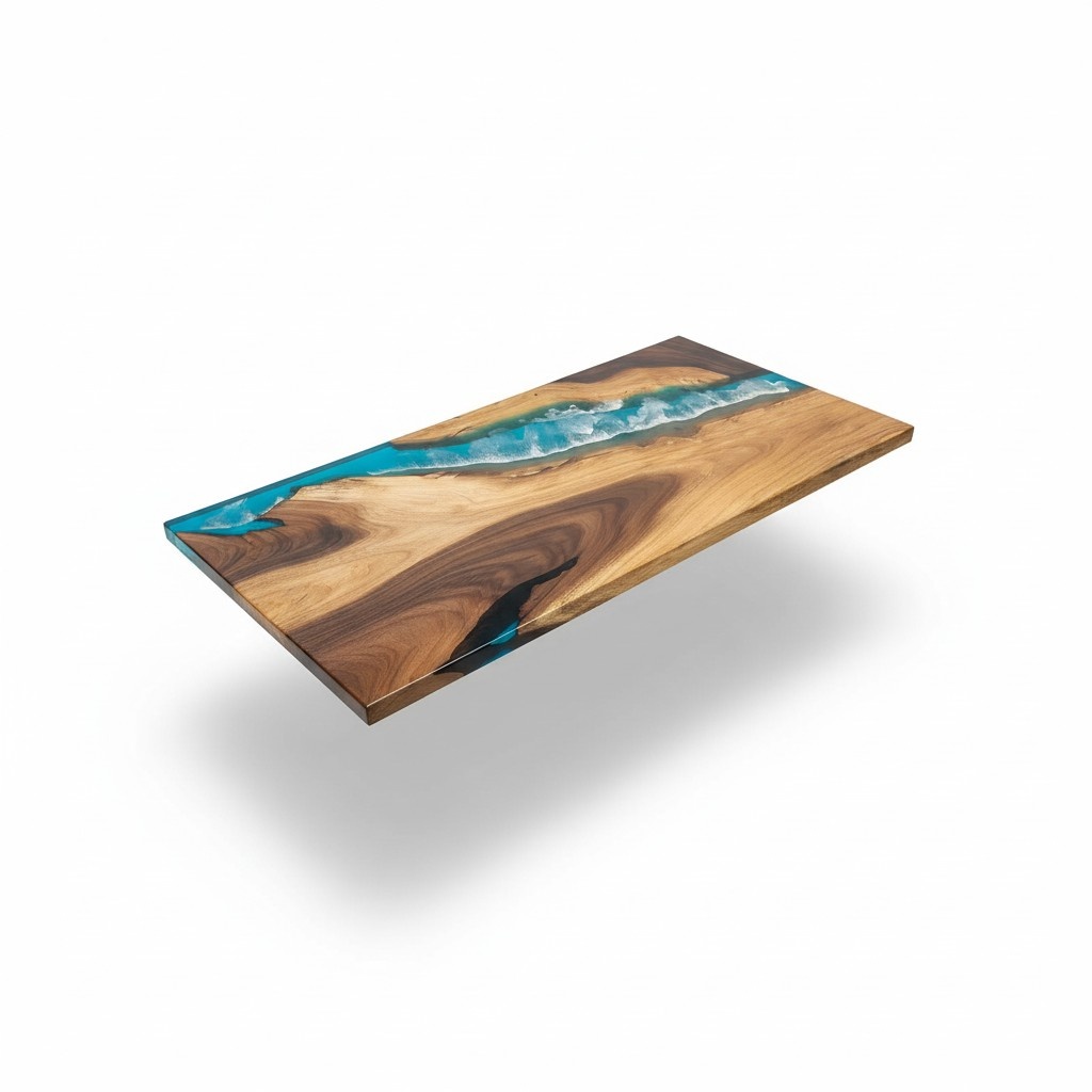 Dining Table River Table Solid Tables 160x81 River Table Sea Waterfall Epoxy Resin
