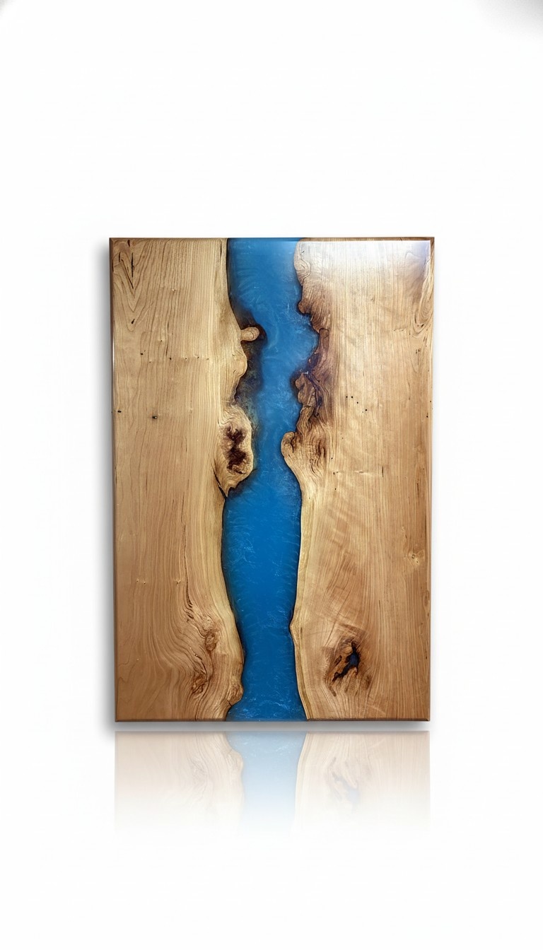Dining Table River Table Solid Tables 220x100 River Table Sea Waterfall Epoxy Resin