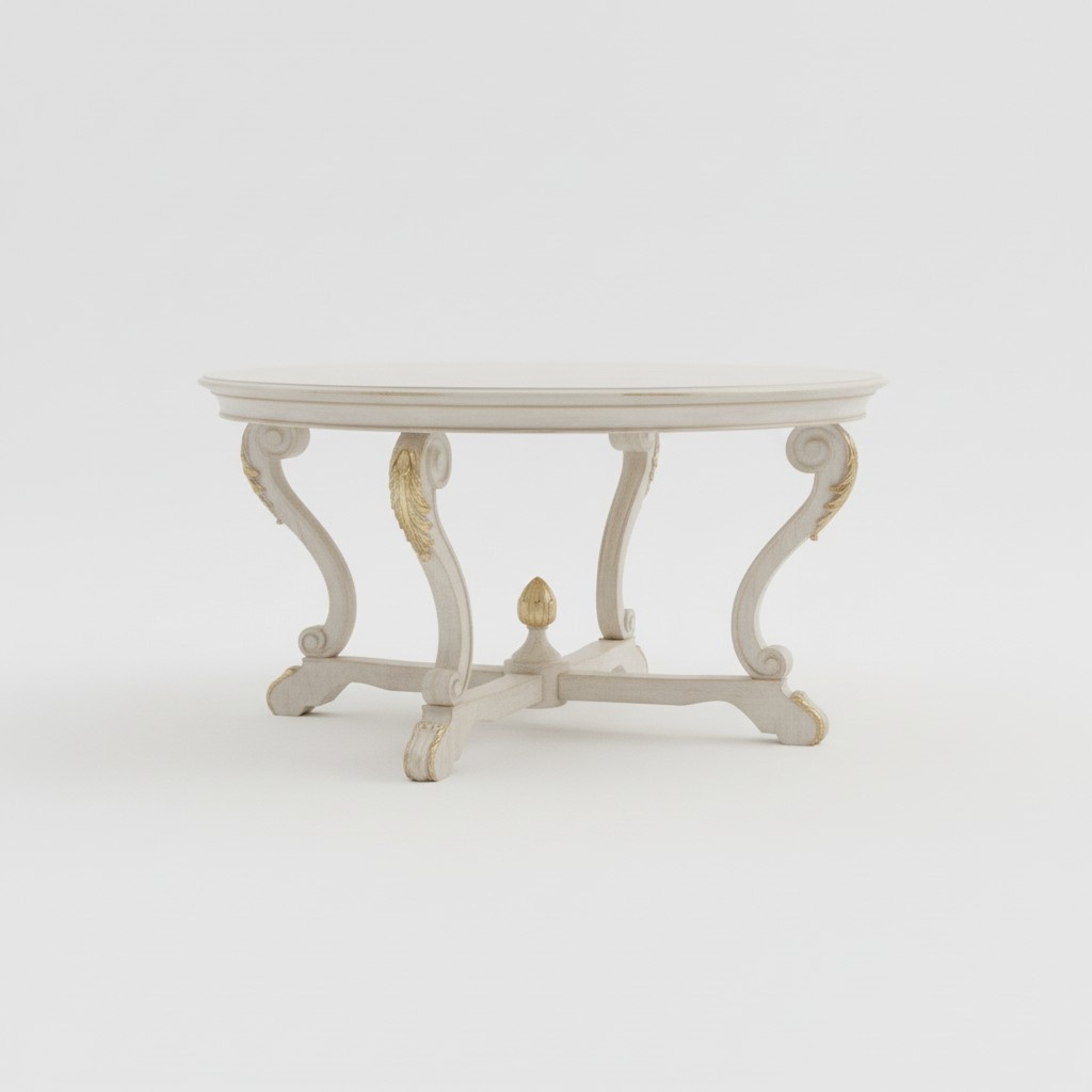 Dining Table Round Living Room Tables Wood Royal Baroque Italian Furniture Baroque