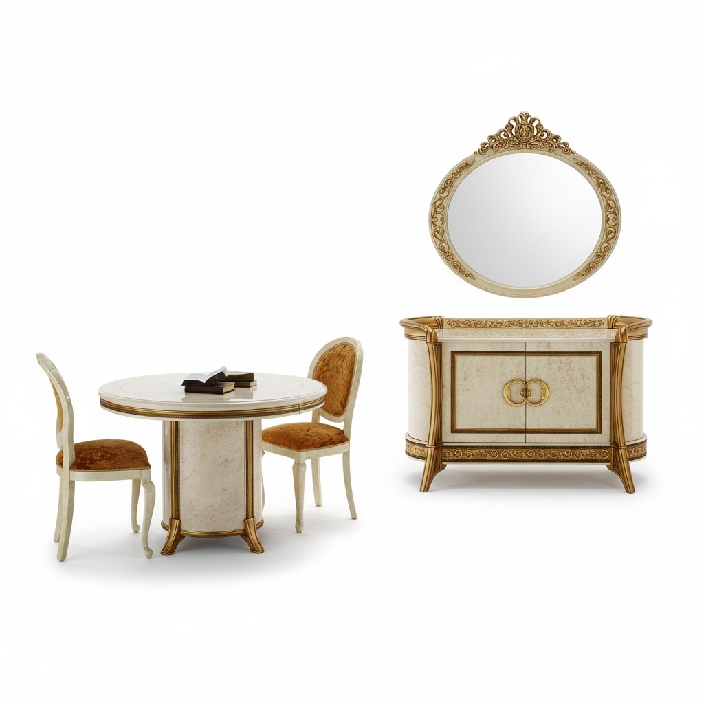 DINING TABLE ROUND TABLE DESIGNER BAROQUE ROCOCO CLASSIC ART NOUVEAU ANTIQUE