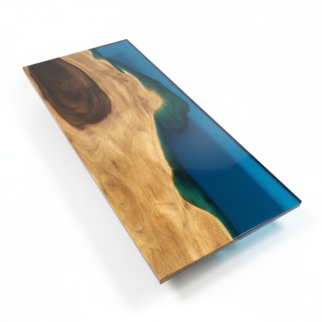 Dining Table Sea Water River Real Wood River Table 181x81cm Tables Epoxy New