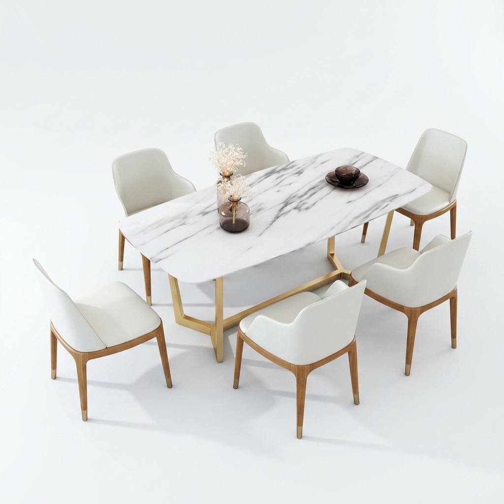 Dining Table Set Chair Set 6 Chairs Table Dining Tables Dining Set Metal