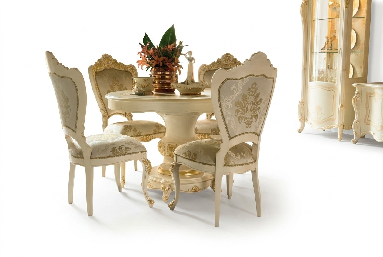 Dining table set dining room furniture facility group table + 4 chair set 5 pieces.