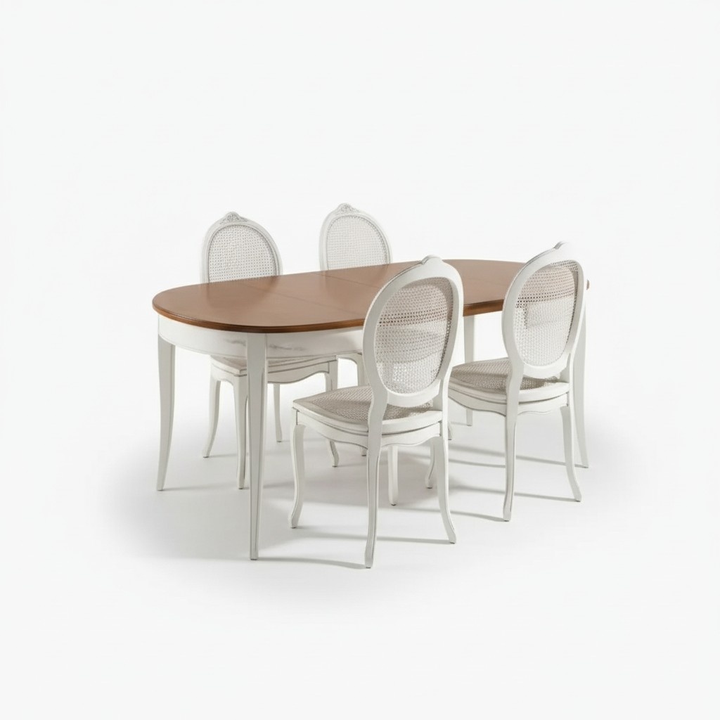 Dining Table Set Oval table Dining Set Dining table with 4x chairs Dining room