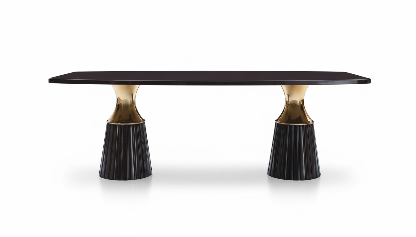 Dining room table dining table black wooden table dining room design