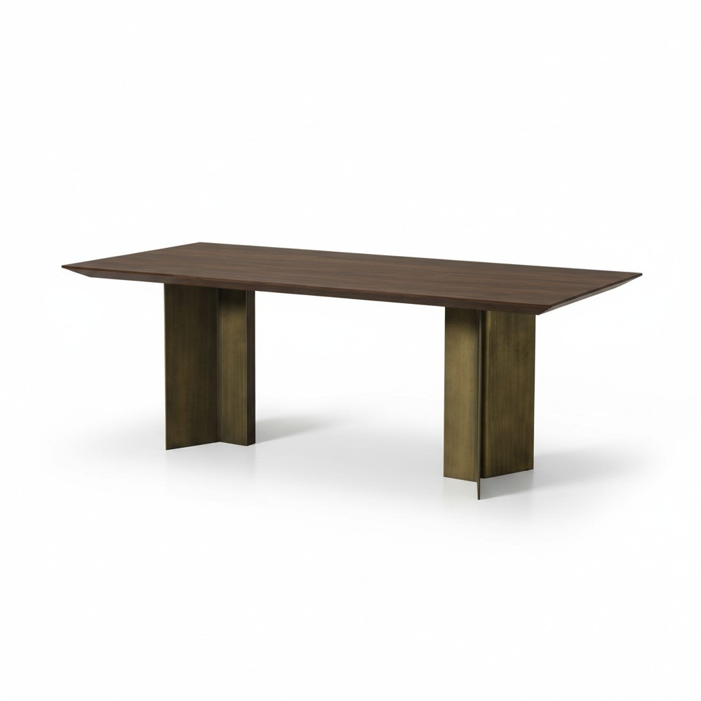 Dining room table Dining table Dining area Dining room 208 cm wood Brown1
