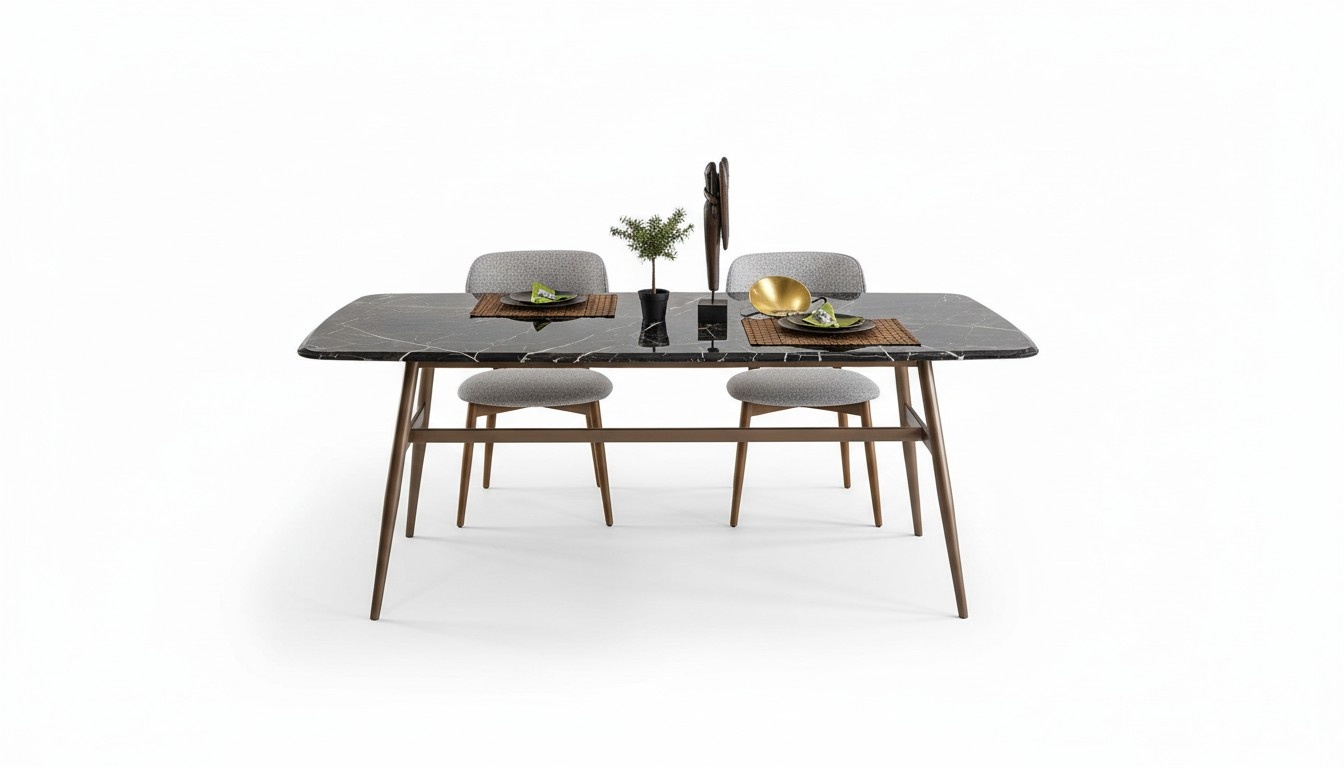 Dining room table Dining table Dining area Marble black Dining room design