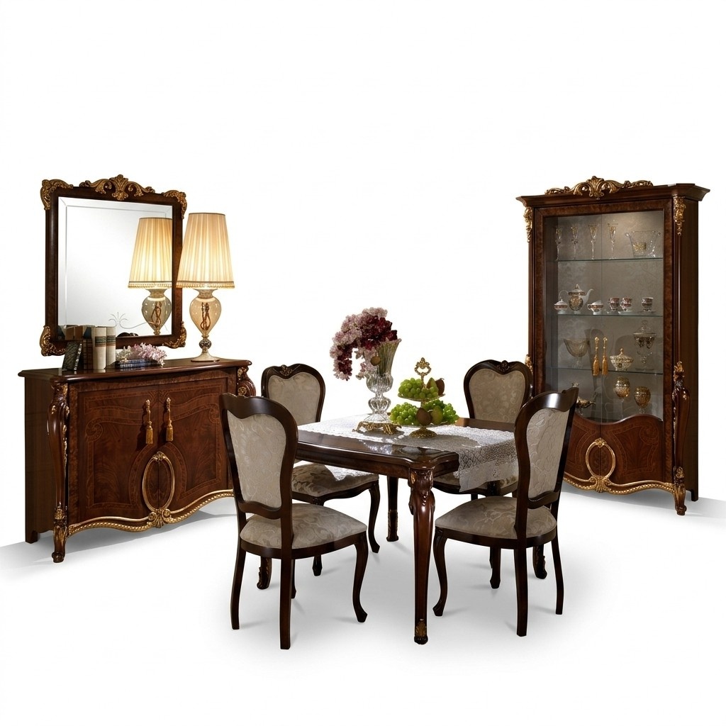 Dining room wooden table in art nouveau style italian furniture arredoclassic™