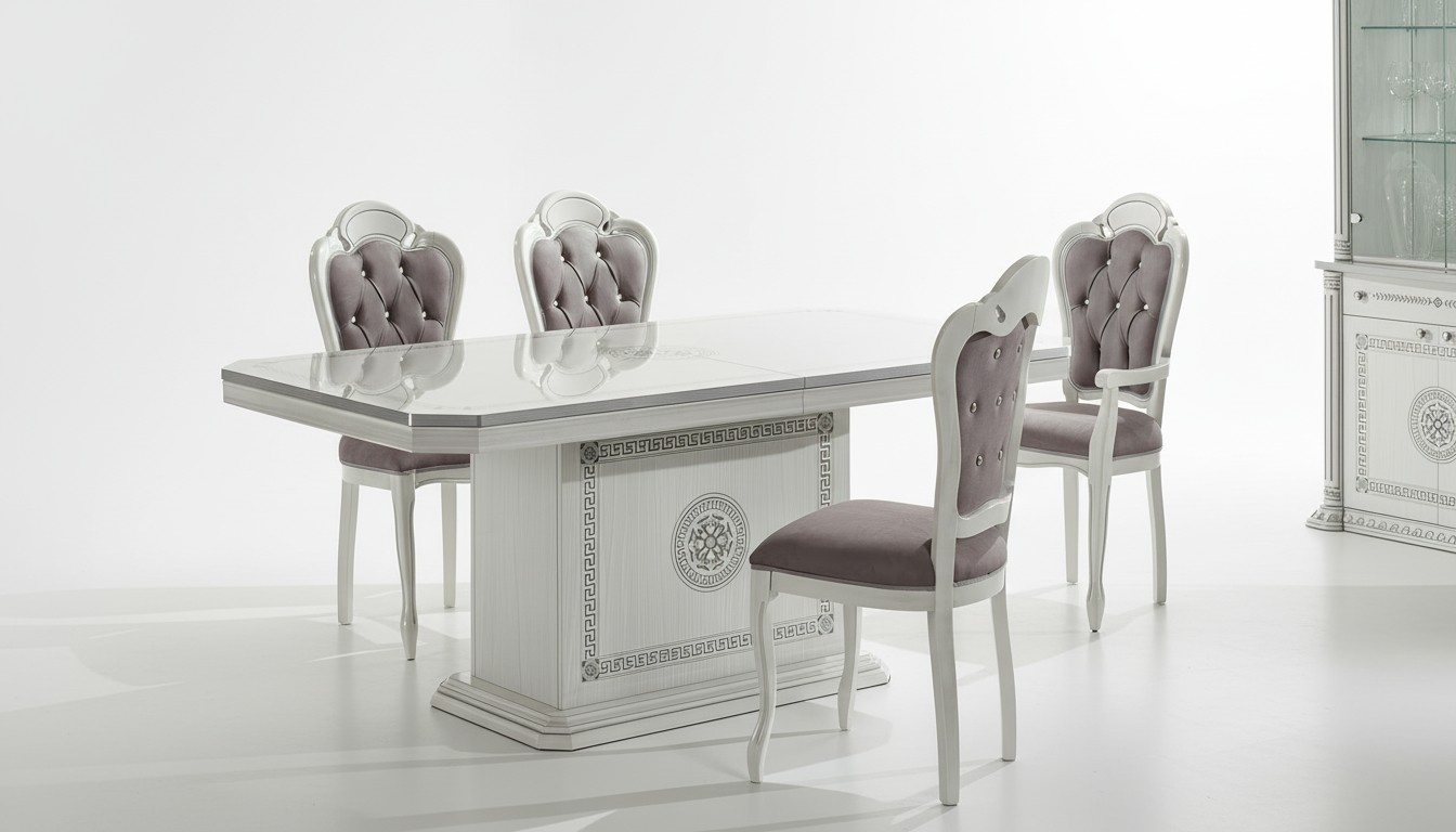 Dining Table Dining Room Tables Luxury Wood White Design Modern Italian Furniture