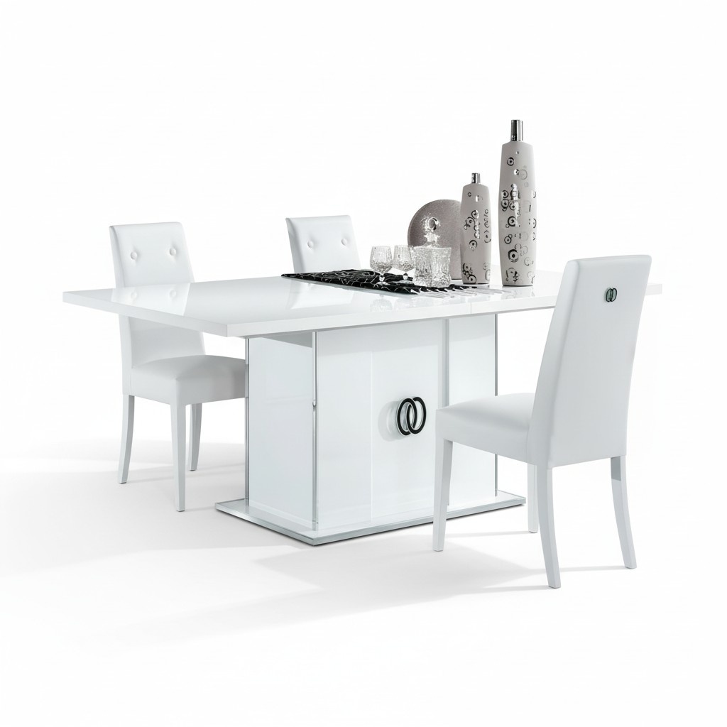 Dining Table White Dining Room Living Room Wood Design Tables Italian Furniture