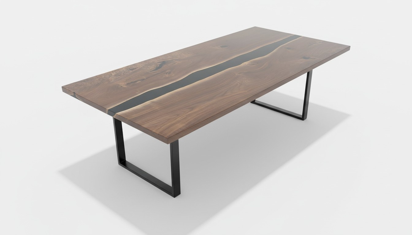 dining table epoxy resin solid furniture epoxy table waterfall real wood