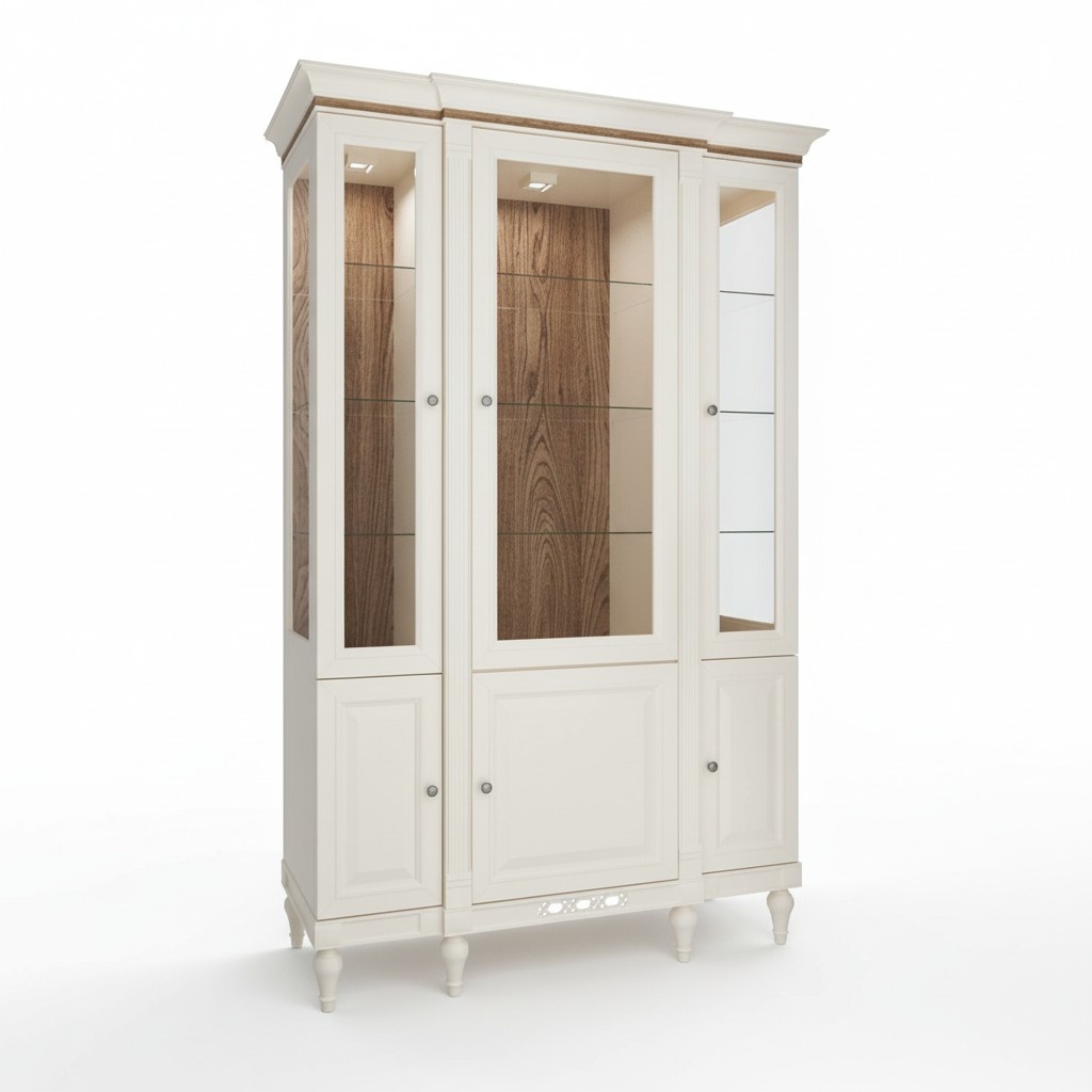 Modern style made of real wooden luxury designed rectangular showcase/cupboard - model FL-W3