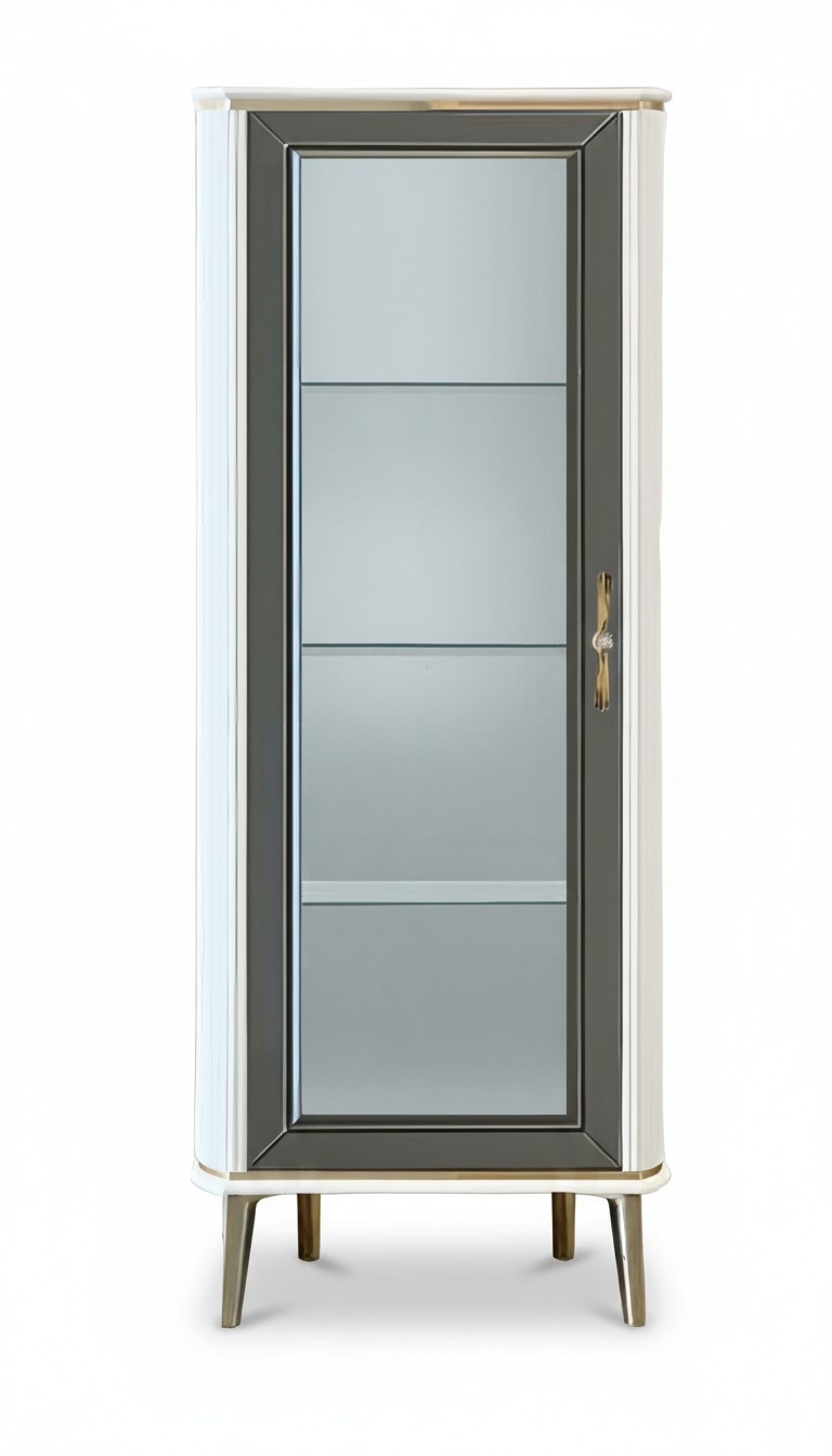 Showcase Traditional glass display cabinets for living room Rectangular Luxurious Gray Modern
