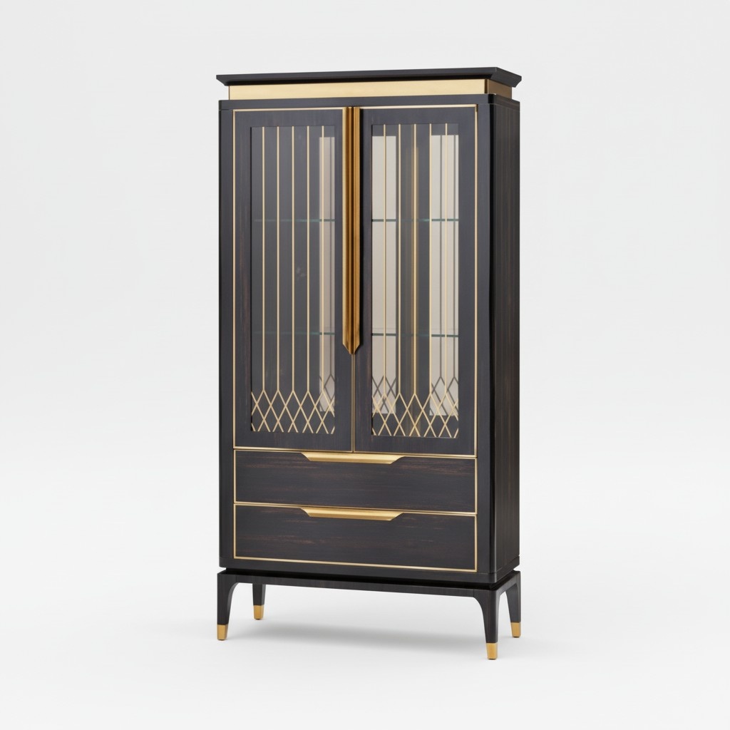 Vitrine Glass Bar Cabinet House Cupboards Wall Shelf Wood Display Cabinet Furniture Living Room