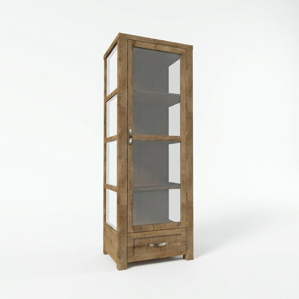 display cabinet wood beige elegant timeless storage space