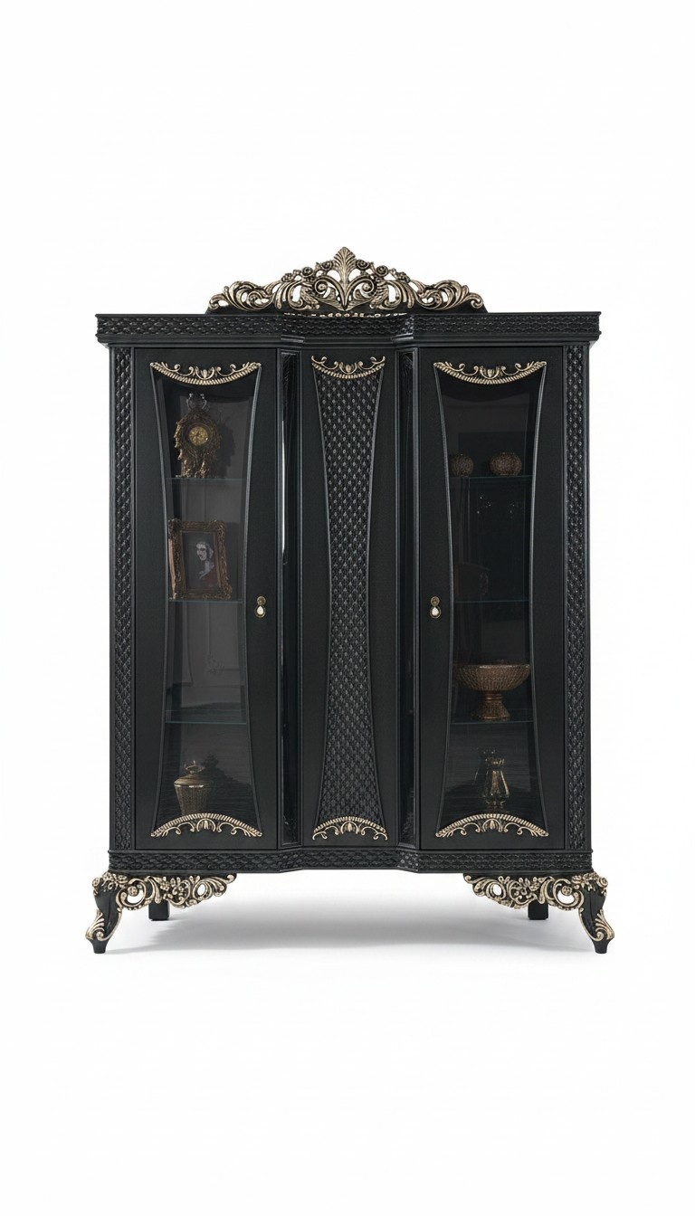 Showcase cabinet display cabinet cabinets living room glass gray wood new