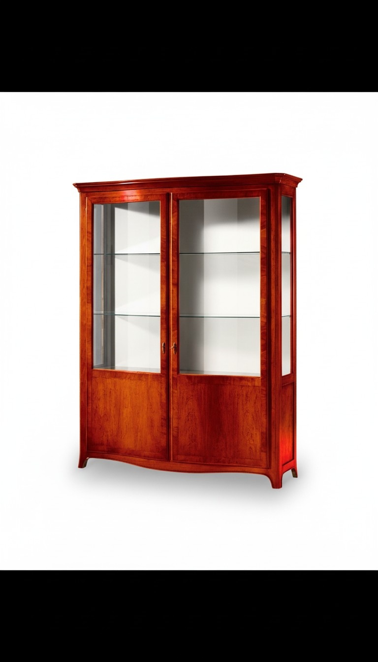 Showcase Design Living Room Cabinet Brown Classic Display Cabinets Wood Cabinets New