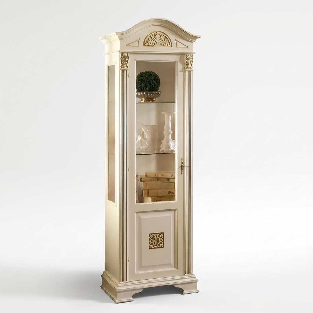 Display case glass cabinet living room showcase 1 pcs. display cabinets tall cabinet baroque