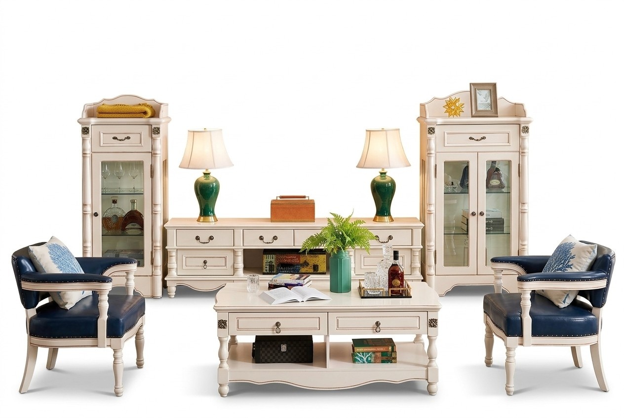 Display cabinet living room glass classic 2pcs. display cabinets cabinet shelf shelves wood set