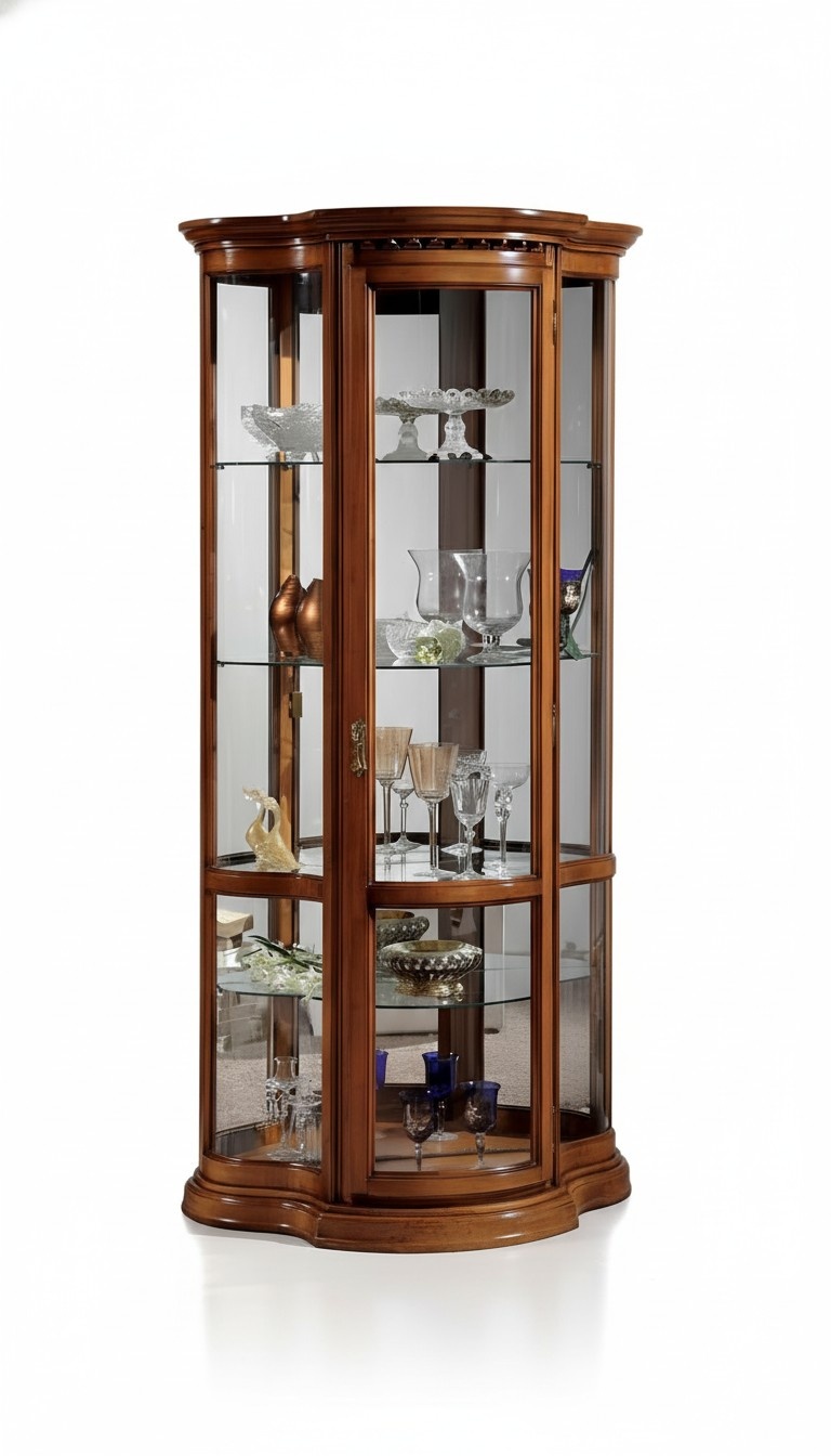 Showcases glass cabinet brown showcase living room furniture Italy