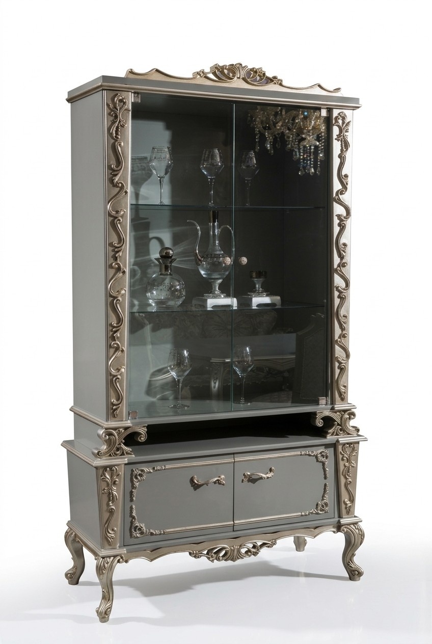 Glass Wood Cabinet Display Cabinet Living Room Furniture Sideboard