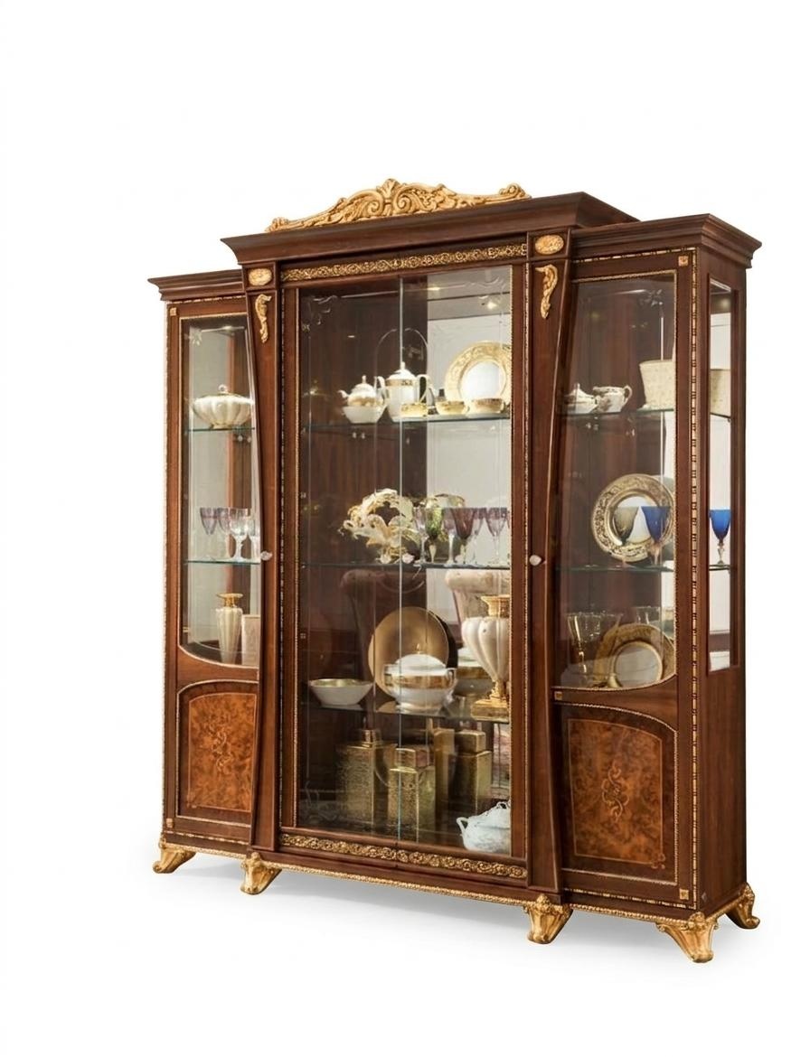 Showcases Wood Glass Cabinet Real Wood Dresser Showcase Living Room Furniture Italy