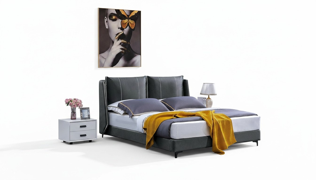 Double bed bedroom beds luxury double bed beige hotel interior furniture