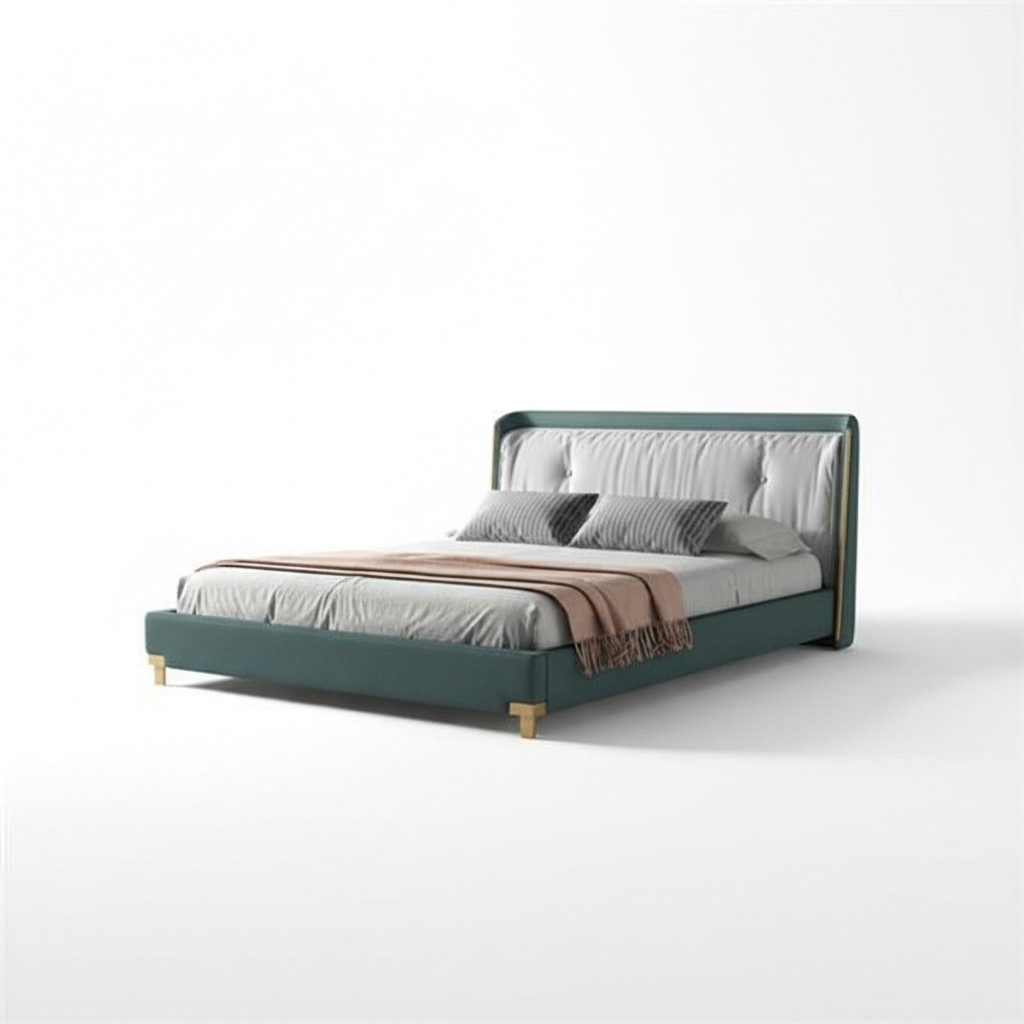 Double Bed Beds Design Upholstery Bedroom 180x200cm Modern Wood Bed Marriage