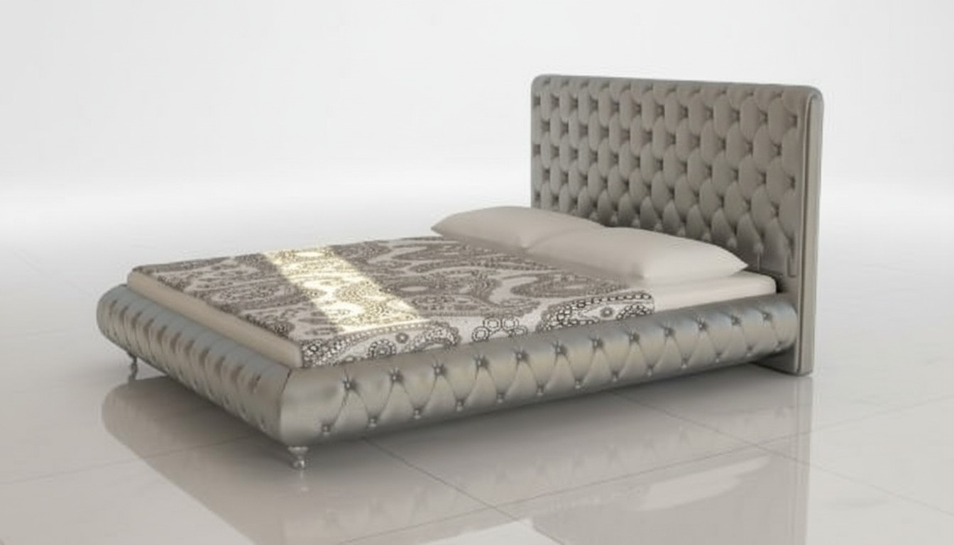 Upholstered bed beds bed upholstery marriage leather textile designer double XXL big baroque