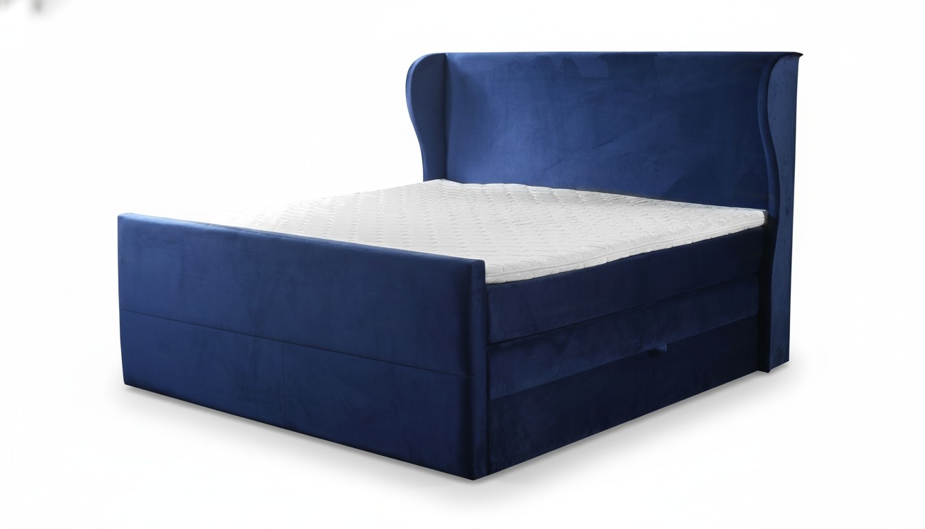 Double Bed Furniture 200x200 cm Box-Spring Foundation Textile Modern Designer