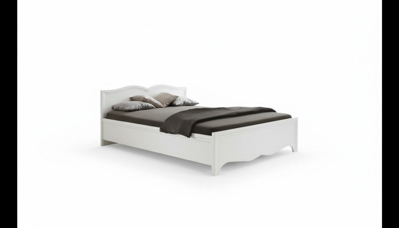 Double bed Milano Classic Bed Beds Marriage Bedroom Wood Designer New MI-2