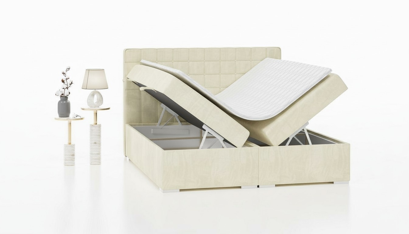 Double bed modern design bed luxury bedroom upholstered bed furniture box spring bed