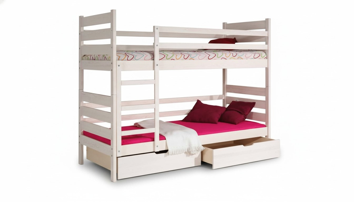 Double Bunk Bed Bunk Beds Real Wood Children & Youth Room New