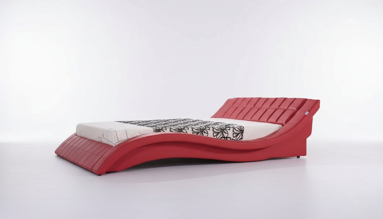 Double Marriage Bed Beds XXL Leather Frame New Double Bed Designer Upholstery