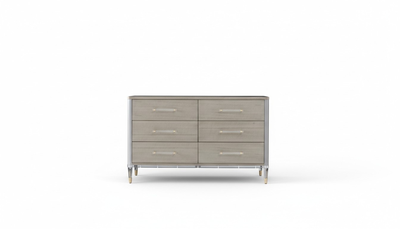 Modern style made of real wooden chest of 6-sliding drawers, italian furniture model - MH2709B