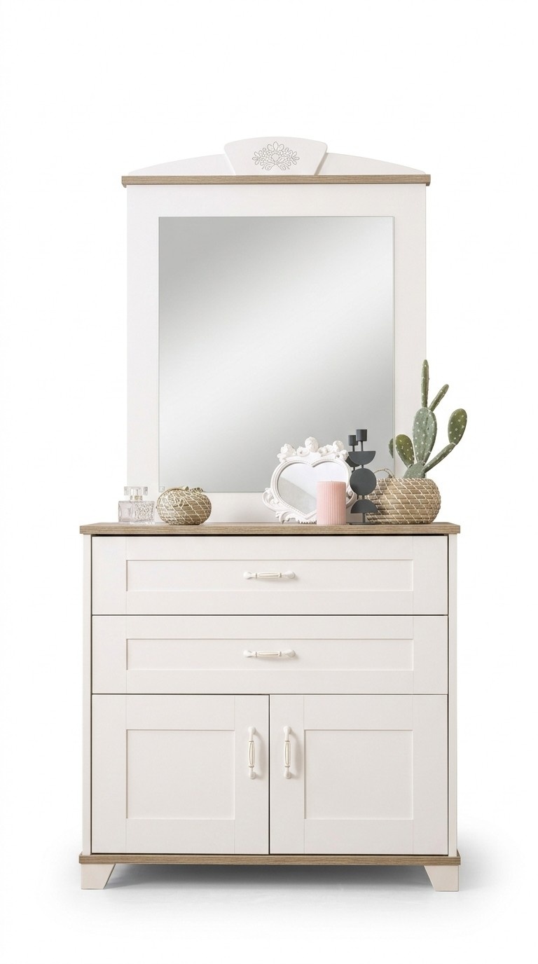 Chest of drawers with mirror set cabinet wood white chests of drawers