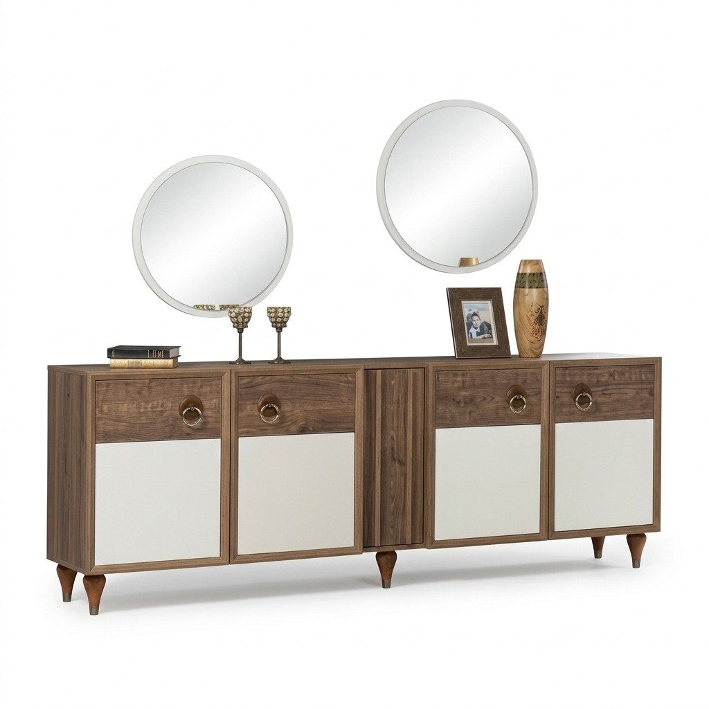 Chest of drawers wood sideboard mirror solid living room chests of drawers