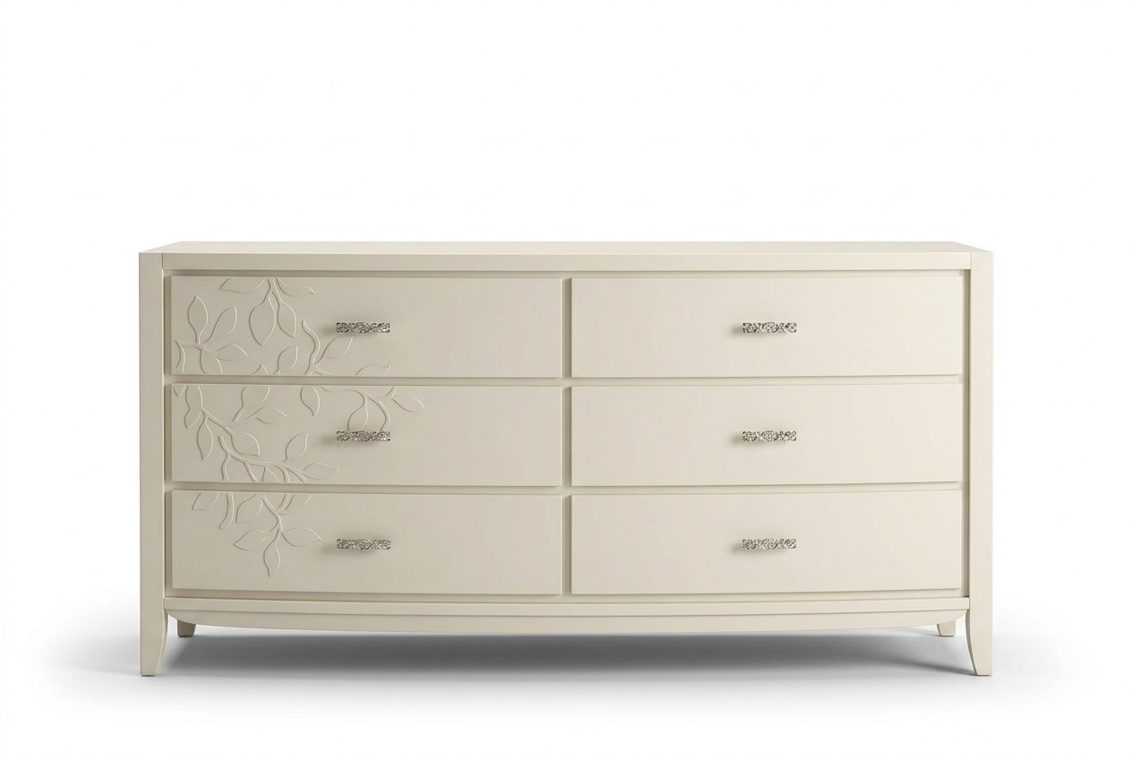 Chest of Drawers Living Room Design Sideboard Style Modern Luxury White