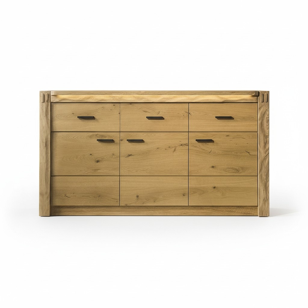Modern style made of real wooden design sideboard with sliding drawers, model - F – K3