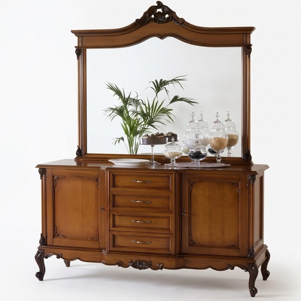 Chest of drawers Sideboard Living room Baroque sideboard xxl design Real wood