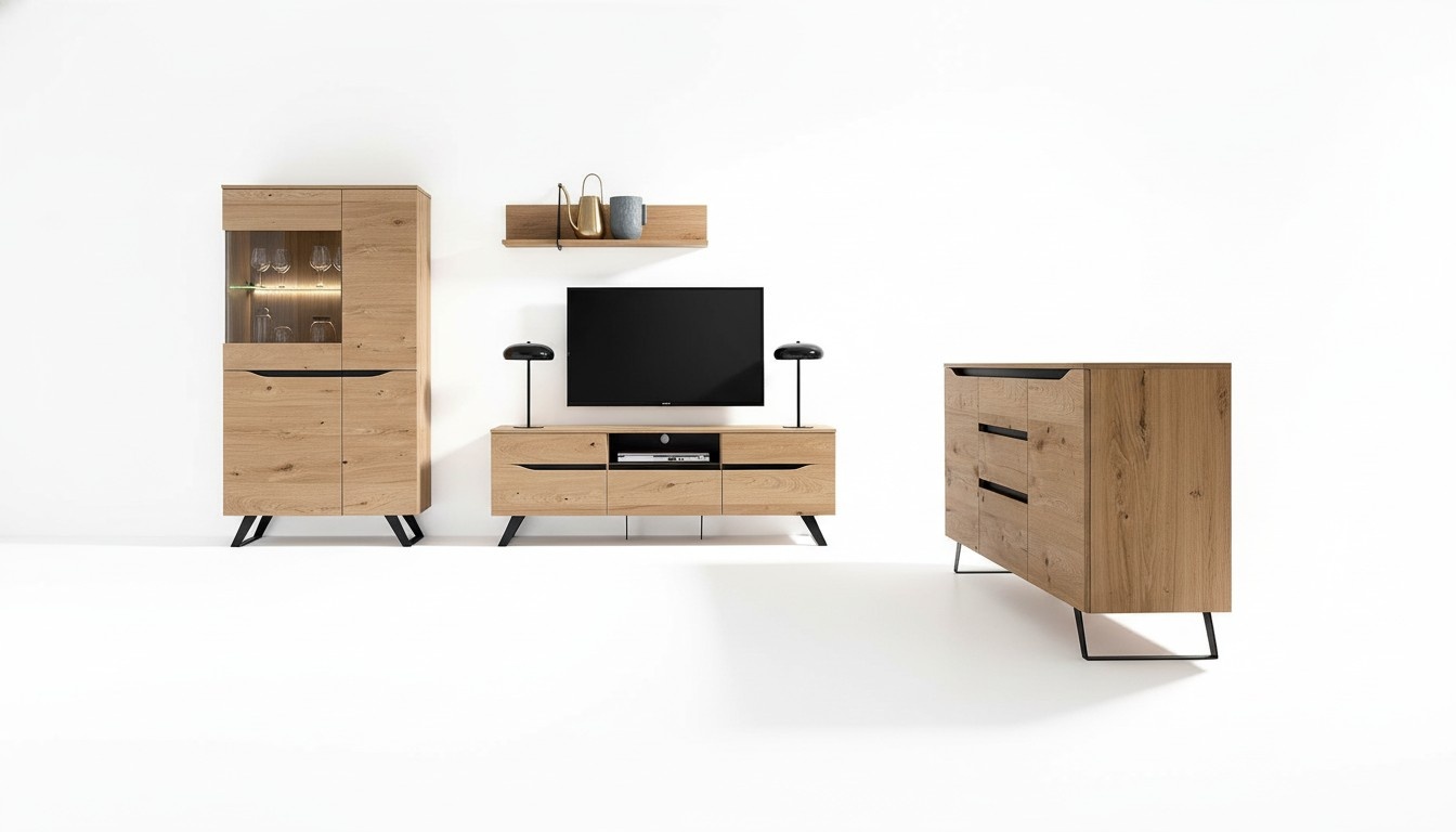 Dresser Sideboard Highboard Cupboard Sideboard 2 Doors 3 Drawers Shelf Hotel