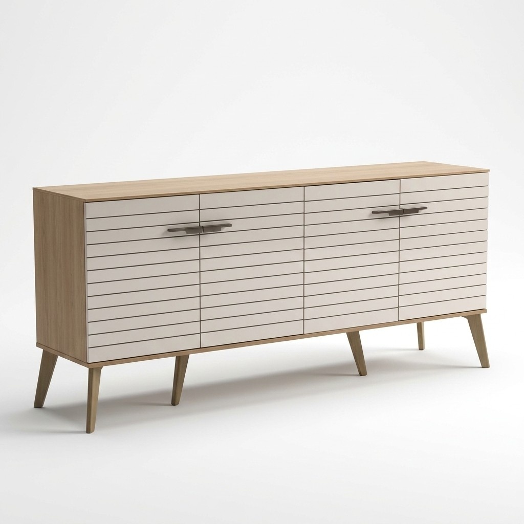 Sideboard Highboard Cabinet Dressers Buffet Wood 200cm Sideboard