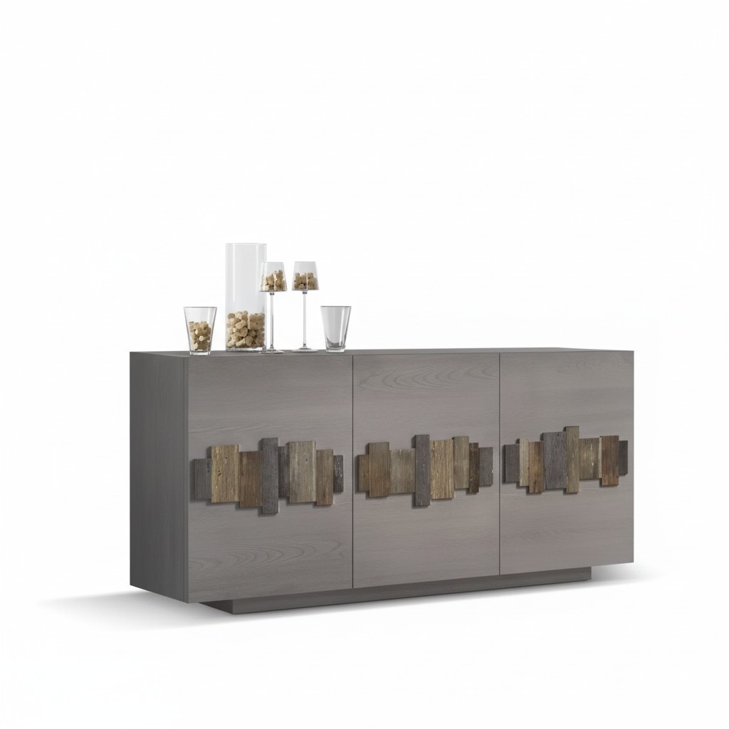 Chest of Drawers Sideboard Solid Wood Cabinet Furniture Chests of Drawers Sideboard Grey