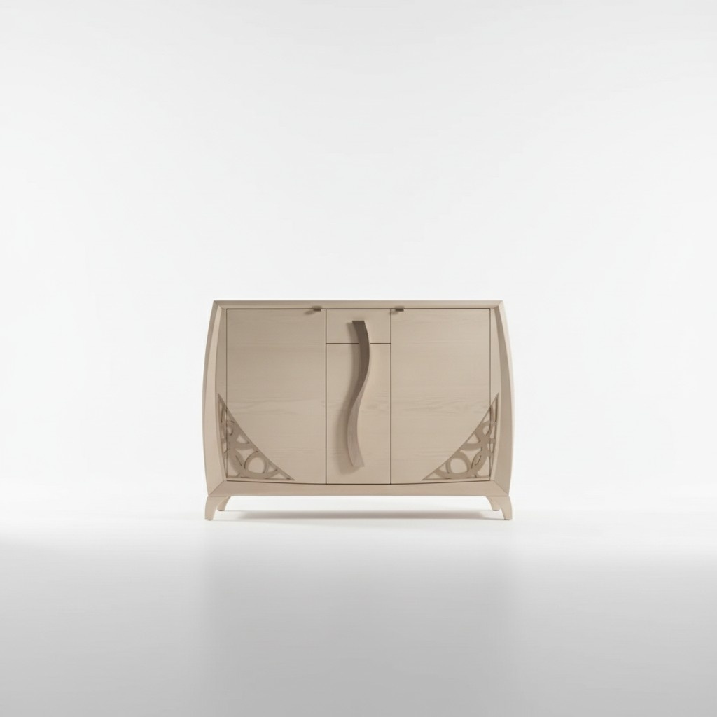 Chest of Drawers Sideboard Wood Cabinet Beige Furniture Dressers Living Room New