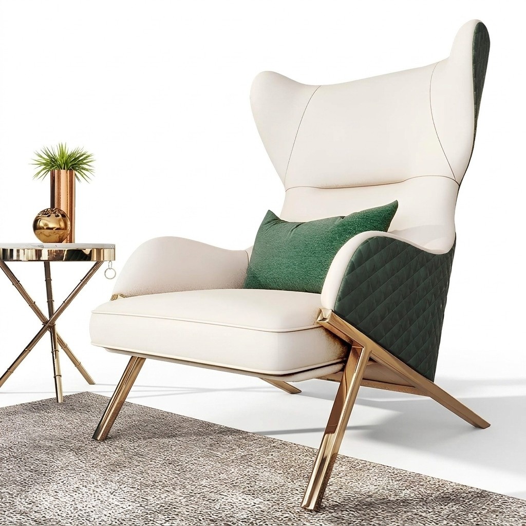 Ears Armchair Club Lounge Designer Television Sofa Chair Chairs Upholstery Seat Furniture