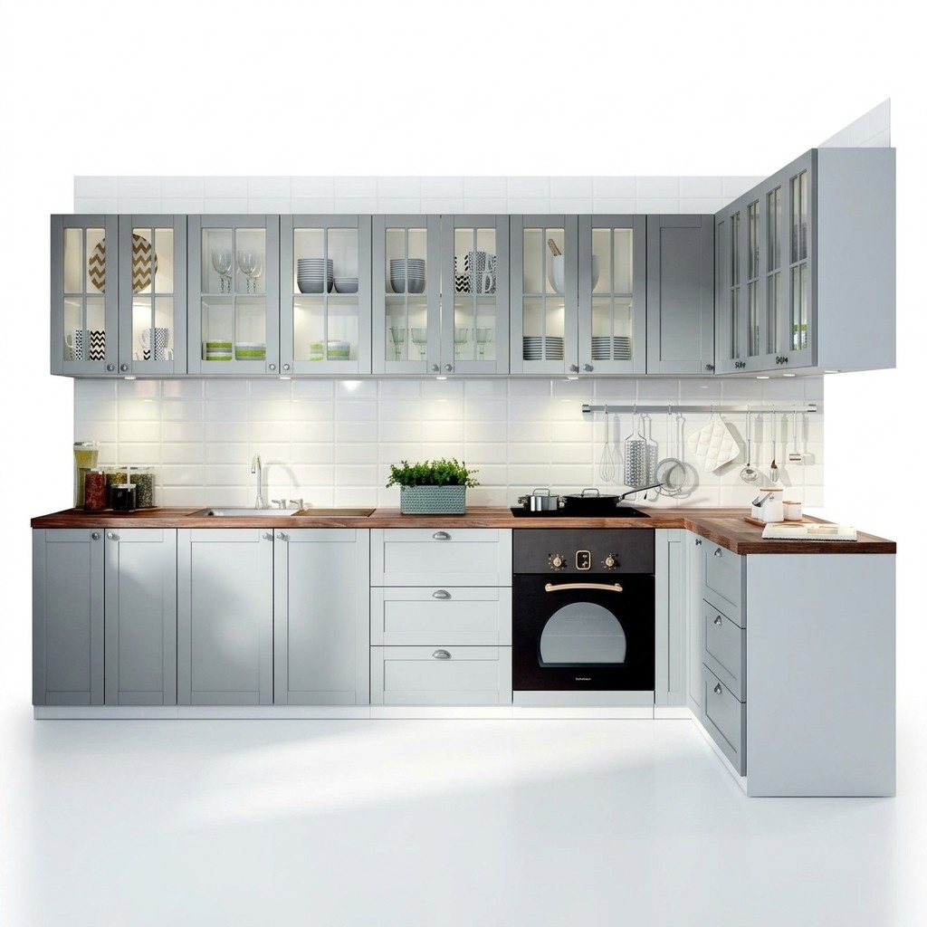Fitted Kitchen Design Kitchens Glass Cabinets Base Units Design Wood Made to Measure